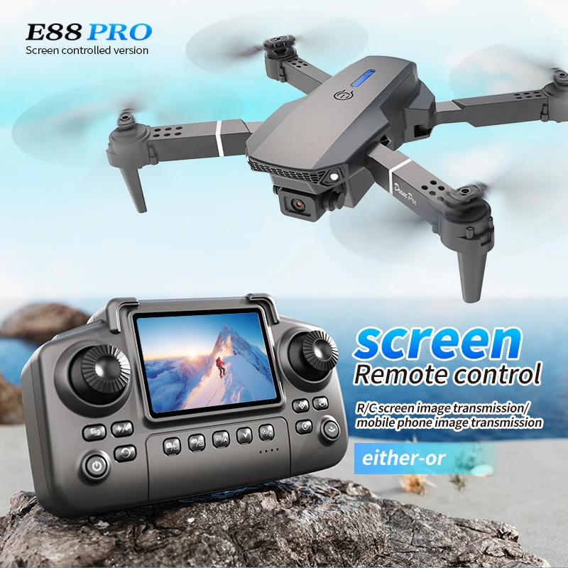 Drone Rc Explorer - Drone professionnel E88 PRO avec écran,