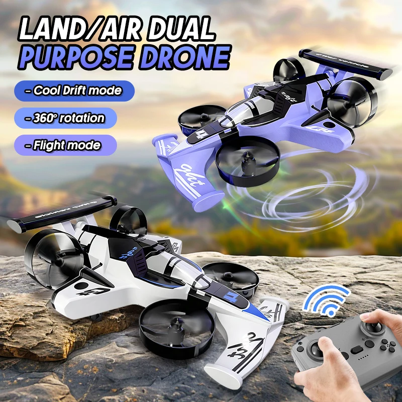 Rc Drone And Flying Car - 2 en 1 télécommande quadrirotor RC