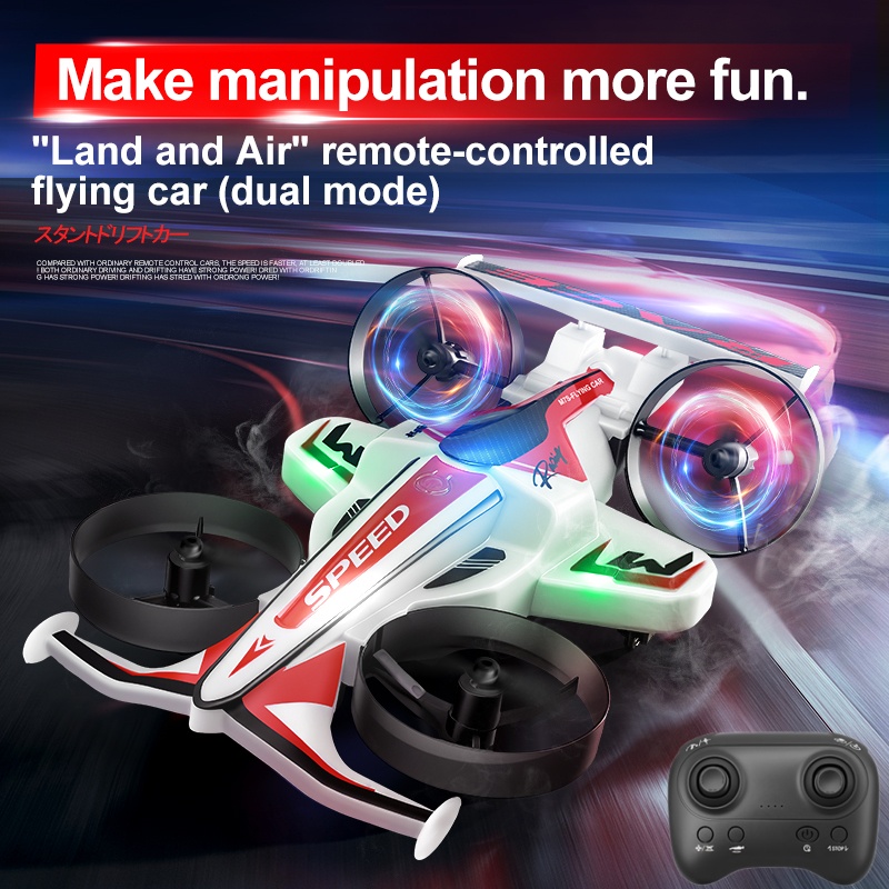 Rc Drone And Flying Car - Voiture Volante Télécommandée Électrique 2-en-1 Terre-Air,