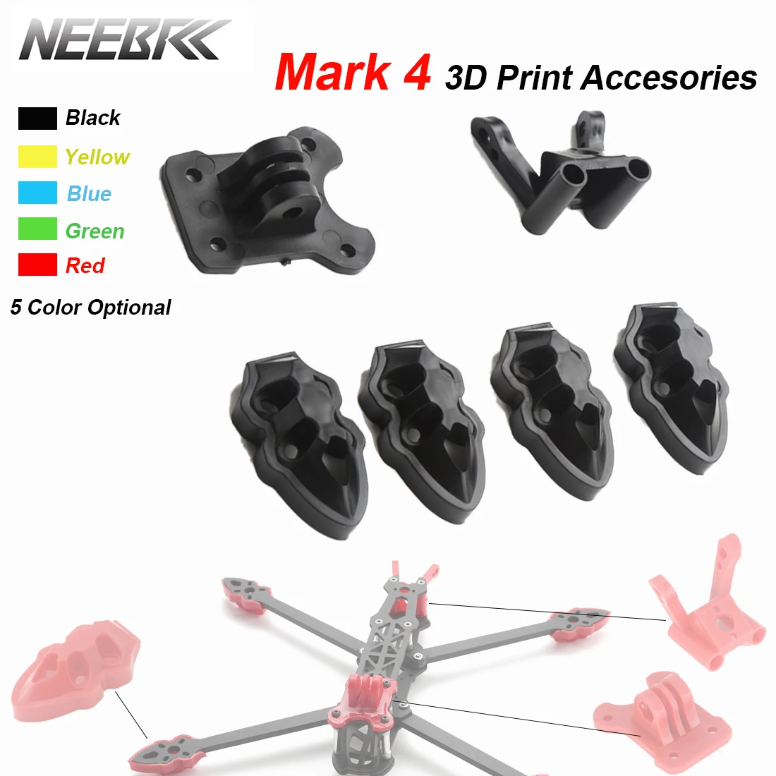 3D Printed Drone Part - Neebrc RC Quadcopter FPV Drone Accessoires