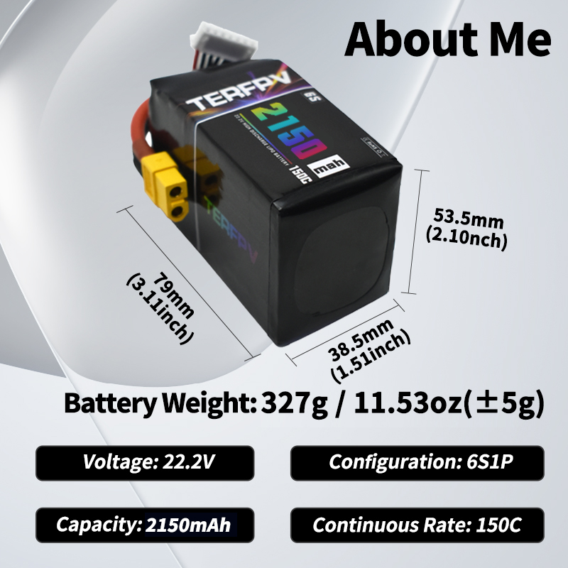 Batterie Lipo TERFPV 6S 22.2V  - Drone Lipo Battery avis et prix