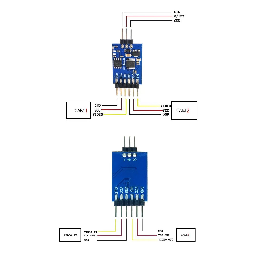 Module de commutation vidéo 5. - Rc Drone Uav avis et prix