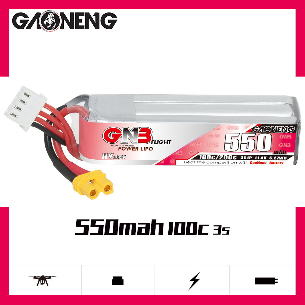 GNB HV 11.4V 550mAh 100C/200C  - Drone Lipo Battery avis et prix