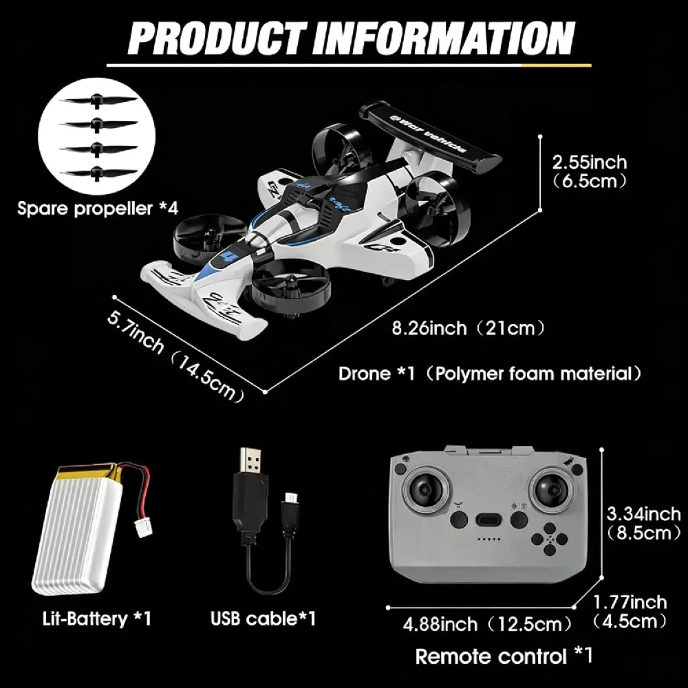 Drone Voiture RC 2-en-1, Quadr - Rc Drone And Flying Car avis et prix